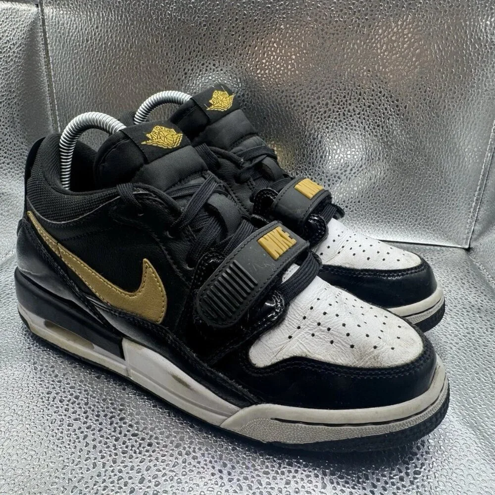 RARE 🚀 Size 5.5 -‎ Nike Air Jordan Legacy 312 Low Gold Black Sneaker CD9054-07